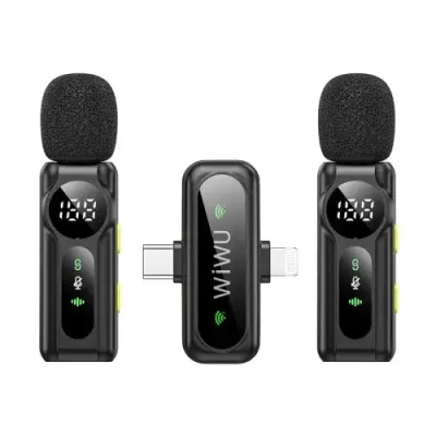 WiWU Wi-WM007 Dual Wireless Lavalier Microphone System - Image 2