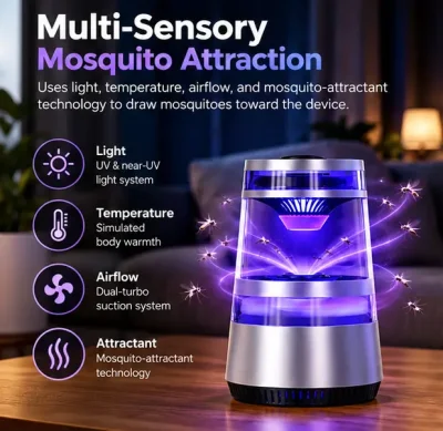 Xiaomi Qualitell X2 Ultra Electric Mosquito Killer and Dual-turbo air duct flying insect suction - Image 4