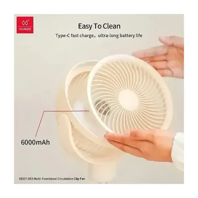 XUNDD XDOT-063 Desktop Clamp Circulating Fan 6000mAh - Image 3