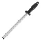 10 inch Round Regular Cut Sharpening Steel with Black Handle - 2