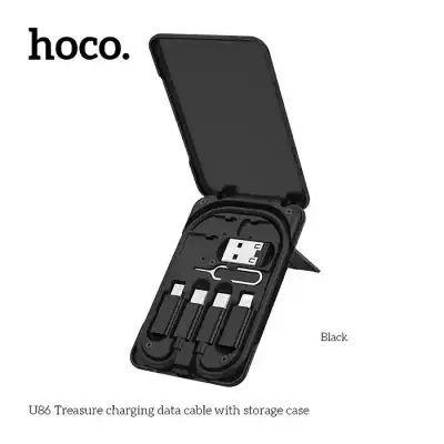 HOCO U86 VERSATILE PORTABLE CHARGING DATA CABLE WITH STYLISH CASE