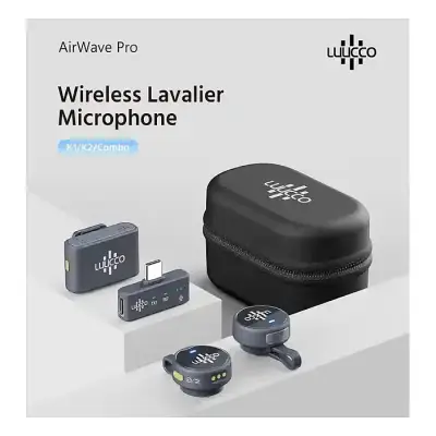 LUUCCO AirWave Pro – Wireless Lavalier Microphone Combo