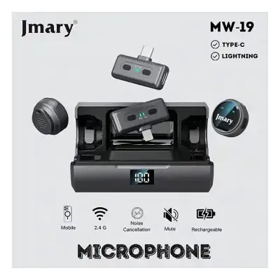 Jmary MW-19 Wireless Microphone for Type-C & lightning iphone