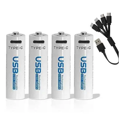 Aivr USB Rechargeable Batteries x4 AA 2550mAh