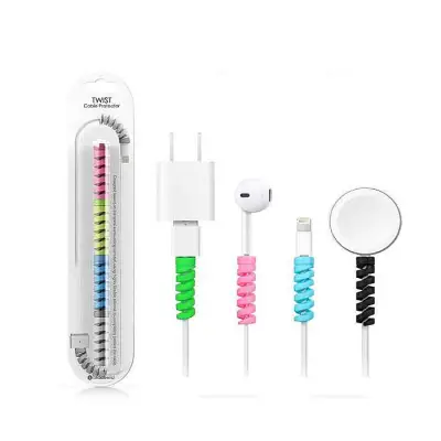 Cable Protector Silicone Bobbin Winder Wire Cord Organizer Cover...