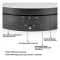Hive RT-360 3 in 1 electric turntable 360 degree electric rotating display stand with remote control for photography product display jewelery watch 3d models collectibles (black) - 3