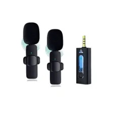 K35 Dual Mic Wireless Microphone For Smartphone, DSLR, Laptop,...