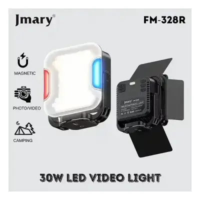 Jmary FM-328R Video Fill Multifuctional LED Flashlights with 5400mAh Battery Adjustable Color Temperature Outdoor Camping LED Light