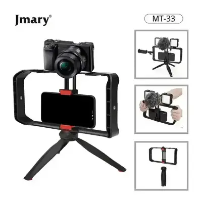 Jmary MT-33 Vlogging Filmmaking Cage Stabilizer Grip Tripod...