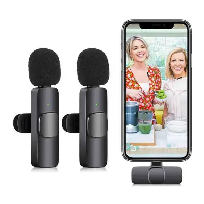 K9 Dual Wireless Microphone for Iphone and Android