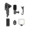 AY-49 Video Vlogger Kits Microphone LED Fill Light Mini Tripod For Phone Vlog Video Recording Condenser - 2