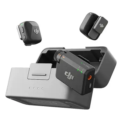 DJI Mic Mini Compact Wireless Microphone System for Camera & Smartphone (2.4 GHz)