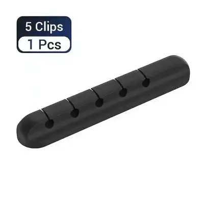 5 Clips Cable Organizer Silicone USB Cable Winder Desktop Tidy...