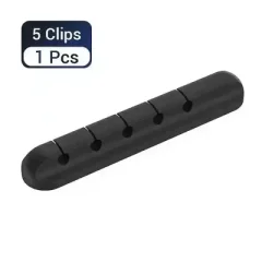 5 Clips Cable Organizer Silicone USB Cable Winder Desktop Tidy...