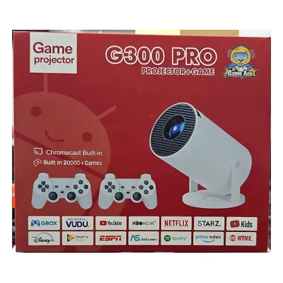 G300 pro 4k Mini Gaming Projector with 20000+ Games