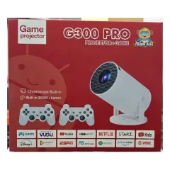 G300 pro 4k Mini Gaming Projector with 20000+ Games