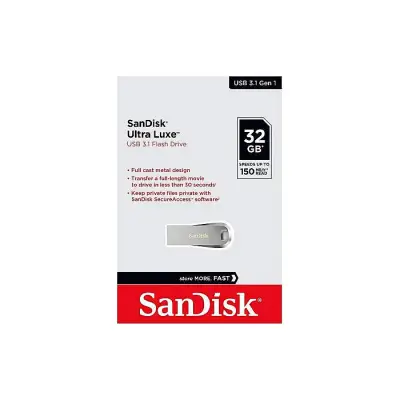Sandisk 32GB Ultra Luxe USB 3.1 Metal Silver Pen Drive