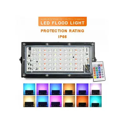 RGB LED Flood Light- Remote Controlled IP66 Waterproof Landscape...
