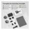 TELESIN P5-MCP-01 Wireless Lavalier Microphone with Noise Cancellation & USB-C Compatibility - 2