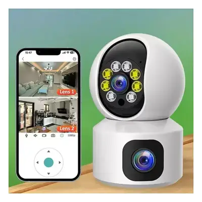 C10 Dual Lens V380 WIFI IP camera night vision home WIFI IP security camera-MV Series (Hotspot Connected)
