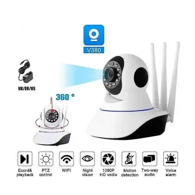 Q5 V380 3 Antenna Full HD Robot IP Camera