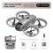 D16 Mini Dron Dual HD Camera Foldable Remote Control Drone with Optical Fow Hover Auto Intelligent Obstacle Avoidance Indoor and Outdoor Drone Drone for Kids With Propeller Guard - 4