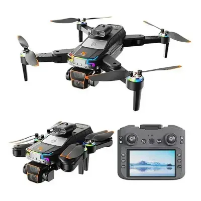 JS39P 4K Gimbal Duel Camera Drone with 9-Inch Display Remote...