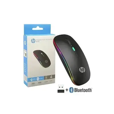 HP W10 RGB Bluetooth & Wireless Rechargeable Mouse