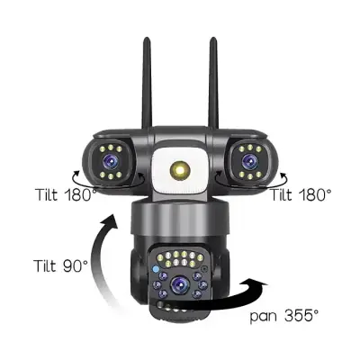V380 PRO 3 Lens CCTV Outdoor Waterproof Night Vision PTZ Camera...