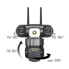 V380 PRO 3 Lens CCTV Outdoor Waterproof Night Vision PTZ Camera...