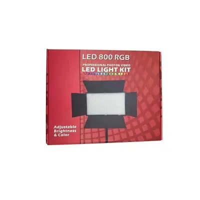 LED 800 RGB 50W Rechargeable Professional LED Panel Light Photography, Studio Light 3200-6500K for Video Recording/Content Creation/Game Live Streaming