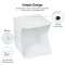 40 x 40 x 40cm Photo Studio Box Photography Backdrop Built-in Light Photo Box for DSLR Camera Photography Box Studio Accessories - 4