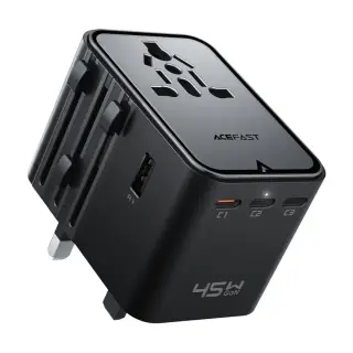 AceFast Z8 2500W + PD45W GaN Charging travel adapter (3xUSB-C+2xUSB-A)