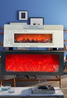 Artificial LED Fireplace Multicolor Lantern Realistic Flame...