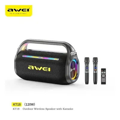Awei KT18 120W Outdoor Wireless Speaker with Karaoke Colorful...