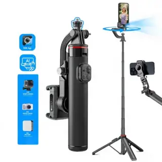 C22 AI Face Tracking 360° Rotating Selfie Stick Tripod with...