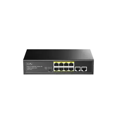 CUDY FS1010PG 8-Port 10/100M PoE+ Switch 120W 2×Gigabit Uplink...