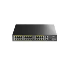 CUDY FS1026PS1 24-Port 10/100M PoE+ Switch 300W 2×Gigabit Uplink...