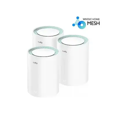 CUDY M1300-(3Pack)-AC1200 Dual-Band Mesh Wi-Fi 5 System Gigabit Router