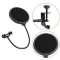 Double Layer Recording Studio Microphone Wind Screen Pop Filter Mask Shield - 1