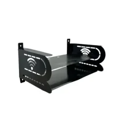 Double-layer wall-mounted metal router stand