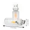 Flame USB LED Night Light Frosted Clear Glass Flickering Dynamic Flame Light for Car Home Lamp - 7