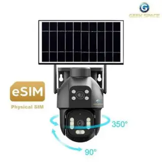 Geek Space BS-M1-2L-5G-eSIM Solar-Powered Security Camera 4G 5G LTE with e-SIM  8K Smart Net Camera