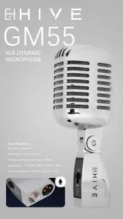 HIVE GM55 XLR Dynamic  Microphone-Silver