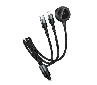HOCO CW64 3-in-1 Magnetic Wireless Charging Cable with USB-C,...