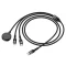 HOCO CW64 3-in-1 Magnetic Wireless Charging Cable with USB-C, Lightning (1.2m) - 3