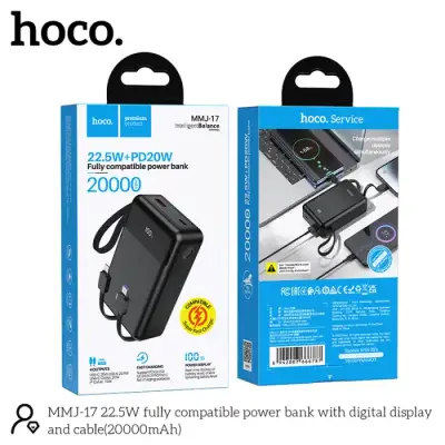 Hoco MMJ17 20000mAh Power Bank with Digital Display – 22.5W Fast...