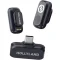Hollyland LARK A1 Mini Duo 2-Person Wireless Microphone System with USB-C Connector for Mobile Devices (Space Gray, 2.4 GHz) - Charging Dock (No Box) - 3