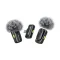 Hollyland LARK A1 Mini Duo 2-Person Wireless Microphone System with USB-C Connector for Mobile Devices (Space Gray, 2.4 GHz) - Charging Dock (No Box) - 2