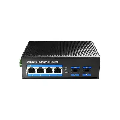 CUDY IG1004S2P 4-Port Gigabit Industrial PoE Switch 2×SFP 120W...